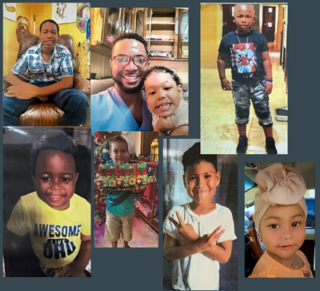 Photo collage of children and families supported by BCCD